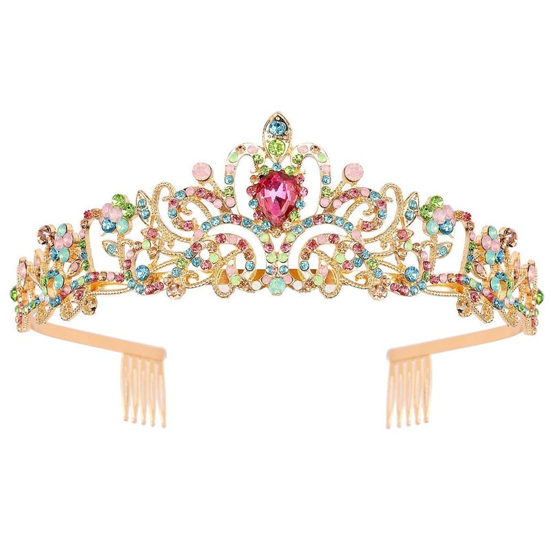 Queenship Tiara Crown for Women, Queen Tiara for Birthday Prom Bridal Party Custome Multi - Image 1